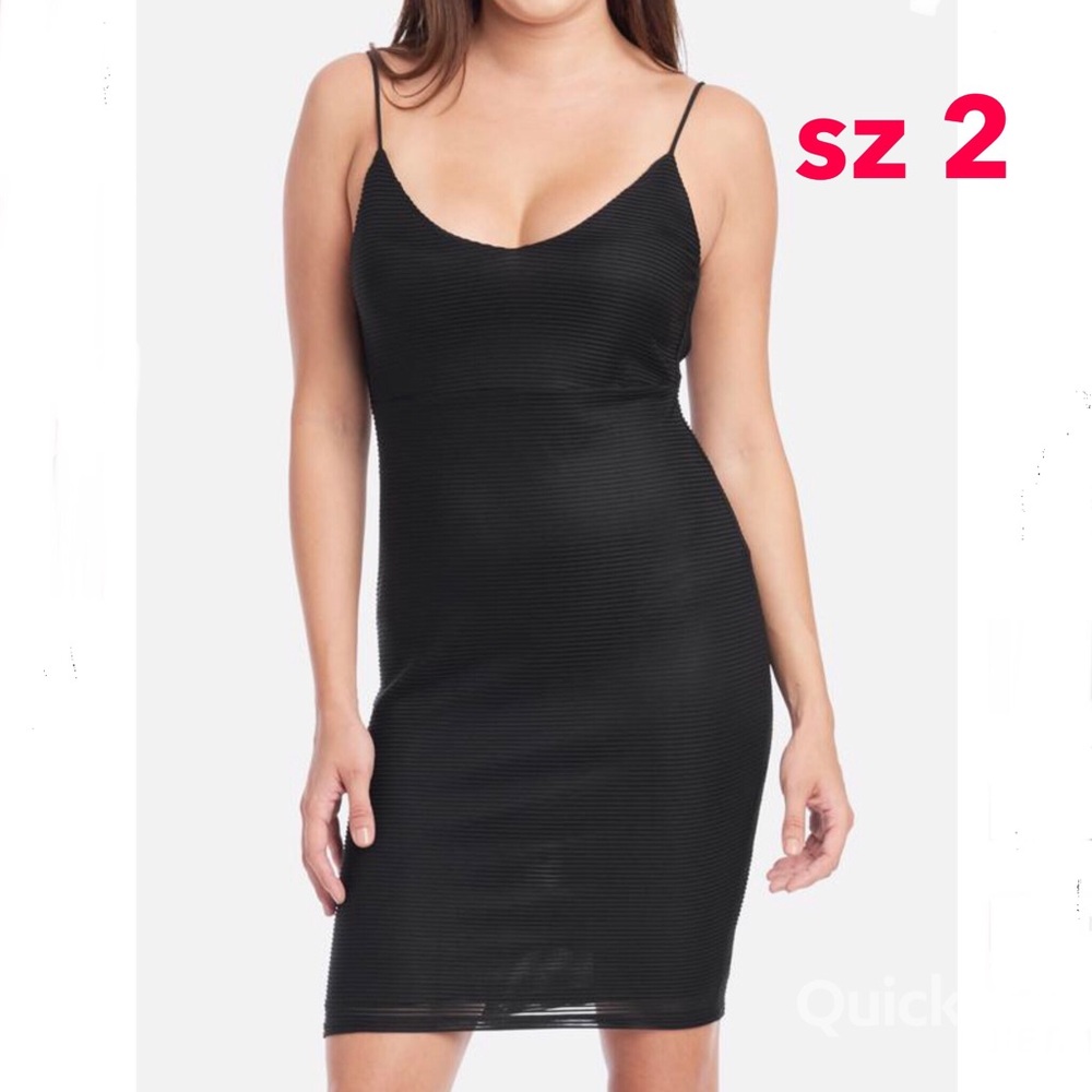sz 2 - NWT Bebe Back Cowl Neck Mid Dress